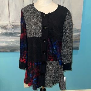 NWT Calessa Long Sleeve Button Up Blouse, Small